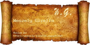 Weszely Gizella névjegykártya