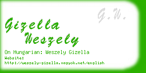 gizella weszely business card